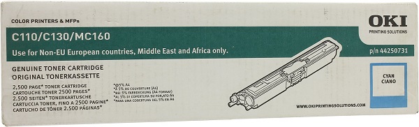 Тонер-картридж OKI голубой для C110/130/MC160 (2500 стр.) (арт. 44250731)