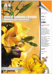 Картонные обложки для брошюровки Реалист кожа, А4, оранжевые (100 шт.) (арт. 3906)