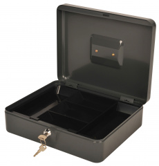 Ящик для денег Cactus 90x300x240, серый, сталь, 1.967 кг (арт. CS-CB-004GY)