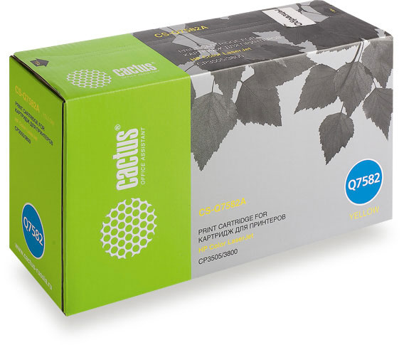 Картридж Cactus желтый (6000стр.) для HP (арт. CS-Q7582A)