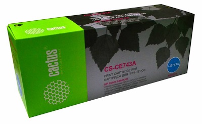 Картридж Cactus пурпурный (7300стр.) для HP (арт. CS-CE743A)