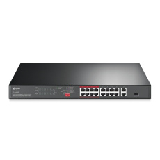 Коммутатор/ 16-port 10/100Mbps unmanaged switch, 16 PoE+ ports, 1GB RJ-45 + 1 RJ-45/SFP combo slot, 