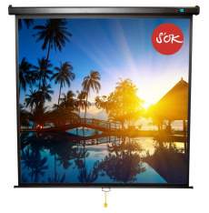 Экран для проектора SOK Cinema 158x158см Wallscreen 1:1 настенно-потолочный рулонный 88″ (арт. SCPSW-158x158BLCK)