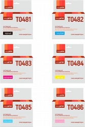 Комплект струйных картриджей EasyPrint T0481/T0482/T0483/T0484/T0485/T0486/T0487 (арт. IE-T0487_SET)