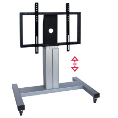 Стойка моторизированная на колесах для монитора OMB 90″ ELECTRIC UP-DOWN (silver) (арт. 07067)