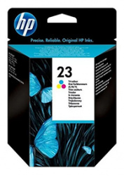 Оригинальный картридж HP 23 Large Tri-colour Inkjet Print Cartridge. Трехцветный, 620 стр. (арт. C1823D)