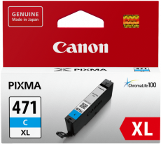 Оригинальный картридж Canon CLI-471XL C (голубой, увеличенной ёмкости 11 мл.) (арт. 0347C001)