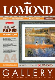 Фактура Lomond LOMOND COARSE-GRAINY NATURAL WHITE ARCHIVE - ЗЕРНИСТАЯ ФАКТУРА, А4, 290 Г/М2, 10 ЛИСТОВ (арт. 0912341)