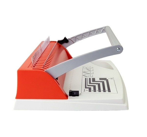 Переплетчик ГЕЛЕОС БП-9+ бело-красный на пластиковую пружину, А4 (арт. БП9пбк)