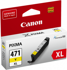 Оригинальный картридж Canon CLI-471XL Y (жёлтый, увеличенной ёмкости 11 мл.) (арт. 0349C001)