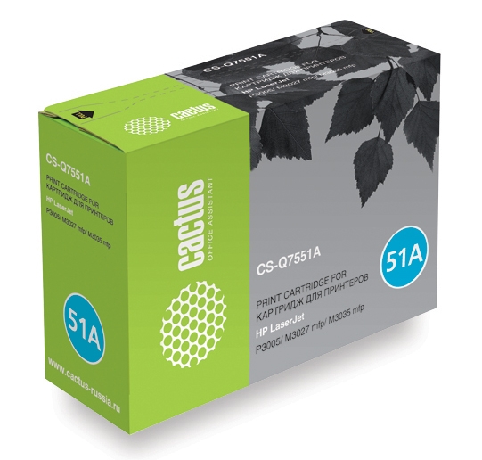 Картридж Cactus черный (6500стр.) для HP (арт. CS-Q7551A)