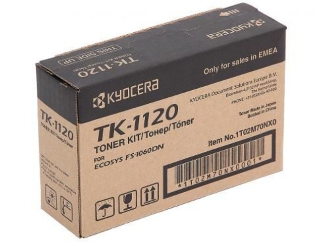 Оригинальный тонер-картридж Kyocera TK-1120 (чёрный, 3000 стр.) (арт. 1T02M70NX1)
