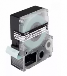 Лента Epson Виниловая лента Epson LK-6WBVN белая/чёрная, ширина 24мм, длина 7м (арт. C53S656020)