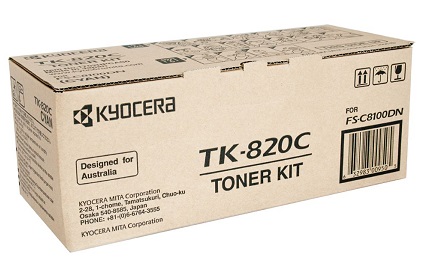 Оригинальный тонер-картридж Kyocera TK-820C (голубой, 7000 стр.) (арт. 1T02HPCEU0)