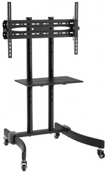 Стойка для телевизора Cactus черный, 37-70″, макс. 50 кг, напольный, мобильный (арт. CS-ST1030BK)