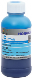 Чернила текстильные DCTec DTP-C Cyan (синий) 200 мл (арт. 200701-C-200)