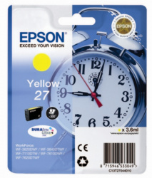 Картридж Epson 27 (T2704) (жёлтый, 3.6 мл.) (арт. C13T27044020)