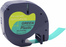 Картридж ленточный Cactus (91204) черный/зеленый для Dymo Letra Tag LT-100H (арт. CS-LT-91204)