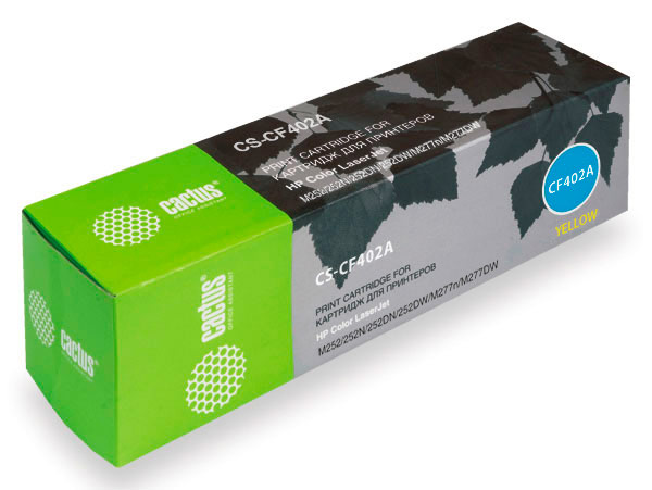 Картридж Cactus желтый (1400стр.) для HP (арт. CS-CF402A)