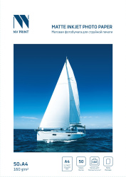 Матовая фотобумага NV Print (160 г/м², A4, 50 листов) (арт. NVP-160MA4s50)