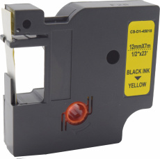 Картридж ленточный Cactus (45018) черный/желтый для Dymo; Rhino (арт. CS-D1-45018)