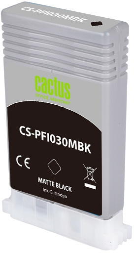 Струйный картридж Cactus (чёрный матовый, 55 мл.) (арт. CS-PFI030MBK)