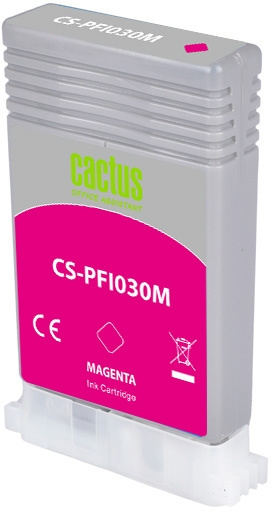 Струйный картридж Cactus (пурпурный, 260 мл.) (арт. CS-PFI030M)
