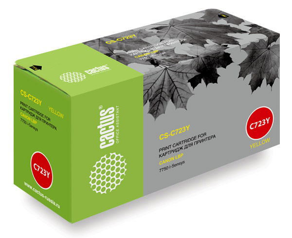 Картридж Cactus Тонер Картридж CS-C723Y желтый для Canon (8500стр.) (арт. CS-C723Y)