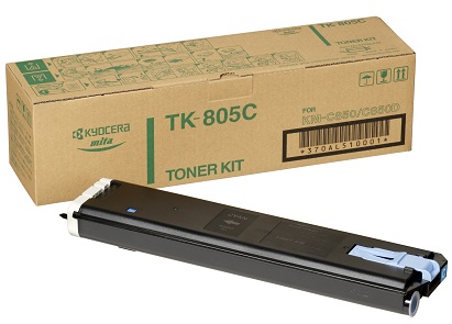 Оригинальный тонер-картридж Kyocera TK-805C (голубой, 10000 стр.) (арт. 370AL510)