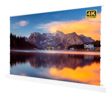 Экран для проектора S'OK SFE-296x165-WH 133'' 4K, напольный с электроприводом, Nanometallic, белый
