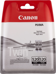 Набор картриджей Canon PGI-520 BK (чёрный, 2 картриджа, 19 мл.) (арт. 2932B012)