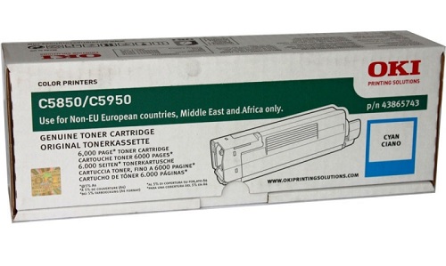 Тонер-картридж OKI голубой для C5850/5950/MC560 (6000 стр.) (арт. 43865743)