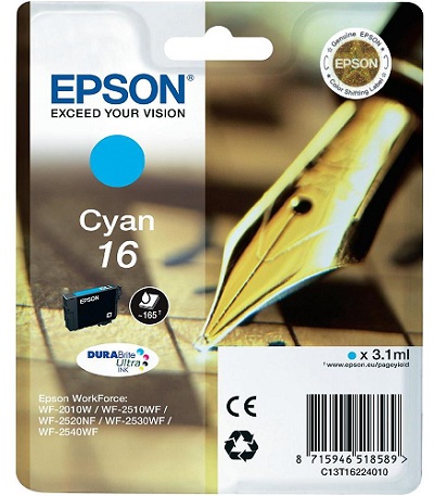 Картридж Epson 16 Cyan (арт. C13T16224012)