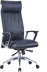 Кресло Cactus черный кожа крестов. алюминий (арт. CS-LBK-BARSELONA)