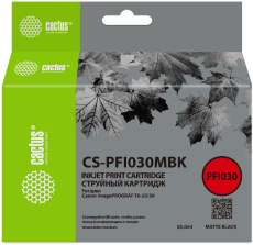 Струйный картридж Cactus (чёрный матовый, 55 мл.) (арт. CS-PFI030MBK)