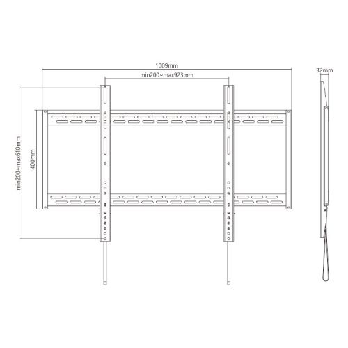 Сверхпрочное фиксированное настенное крепление FIX LP37-69F (арт. LP37-69F)