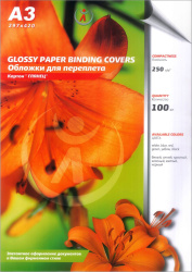 Картонные обложки для брошюровки Реалист глянец, А3, белые (100 шт.) (арт. 4514)