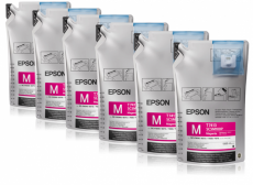 Набор чернил Epson T46D34 Magenta (пурпурный) 6 контейнеров по 1,1 литру (арт. C13T46D340)
