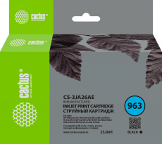 Картридж струйный Cactus (HP 963) черный пигментный для HP (23 мл) (арт. CS-3JA26AE)
