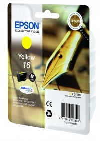 Картридж Epson Singlepack Yellow 16 DURABrite Ultra Ink (арт. C13T16244012)