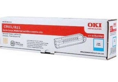Тонер-картридж OKI голубой для C801/821 (7300 стр.) (арт. 44643007)