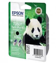 Картридж Epson Набор картриджей Epson T0501 (2 шт., чёрные, ресурс 540 страниц) (арт. C13T05014210)