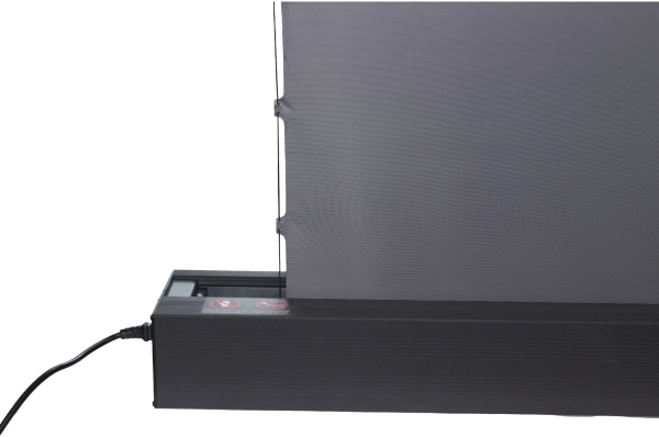 Экран Cactus (148x263см, напольный, рулонный, черный) (арт. CS-PSFRCLR-263X148)