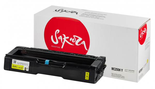 Тонер-картридж Sakura Printing MC250HY (408343) для Ricoh P C300W/ M C250FBW, желтый, 6300 к. (арт. SAMC250HY)