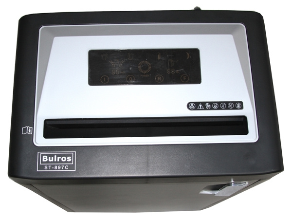 Уничтожитель документов Bulros ST-897C (8917C), 4×50 мм, черный/серебро, верх (арт. SH-D-BSS-8917-034-___-03)