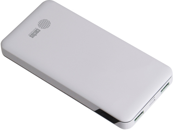 Мобильный аккумулятор Cactus 10000mAh, 2.1A, 2xUSB, белый (арт. CS-PBFSKT-10000)