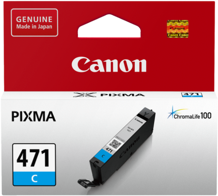Оригинальный картридж Canon CLI-471 C (голубой, 7 мл.) (арт. 0401C001)