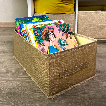 КОРОБ для хранения ГЕЛЕОС Коттон-30 (30х47х21 см) бежевый (арт. КОТТОН-30-БЖ)