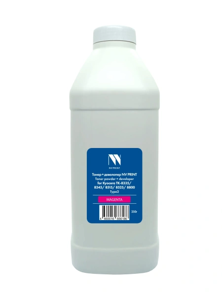 Тонер + девелопер NVP для Kyocera ТК-8335/8345/8515/8525/8800 Type2 (250г) Magenta