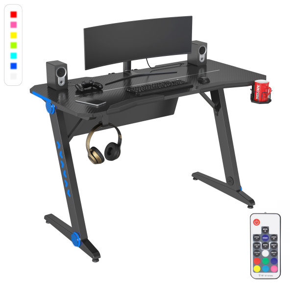 Игровой стол Cactus (столешница МДФ, карбон, каркас черный) (арт. CS-GTIZ-BK-CARBON-RG)